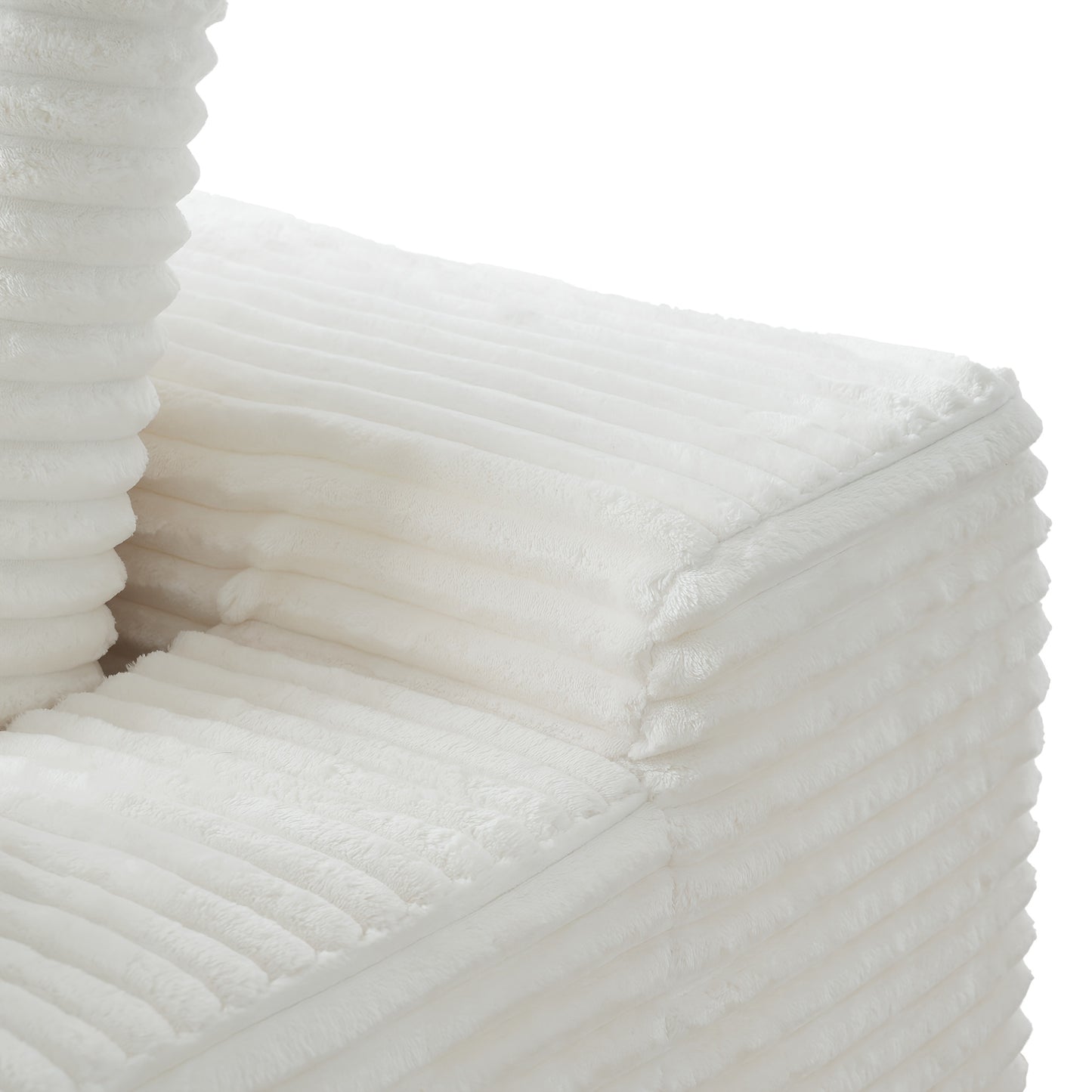 67" Oversized Chaise Lounge Chair, Comfy Corduroy Chaise Sofa Recliner Bed Upholstered Sleeper Couch Bed with Throw Pillows And Armrests for Living Room, Movie Room, Bedroom, Chaise Lounge Sofa, Movie Room Furniture, Living R